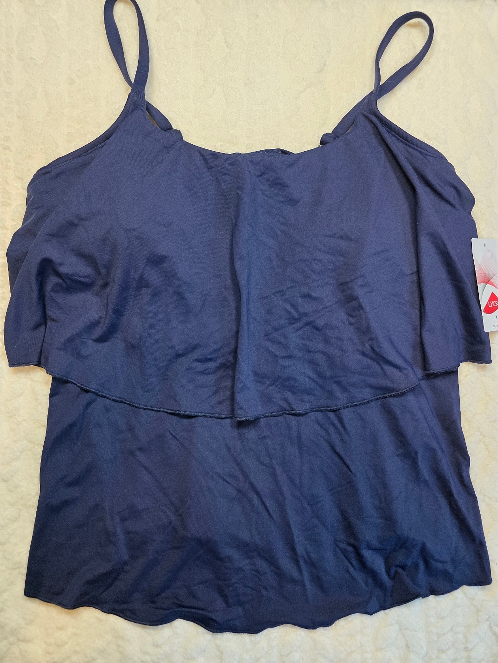 Lands’ End NWT Navy Tankini Swim Top Size 14 16 Large